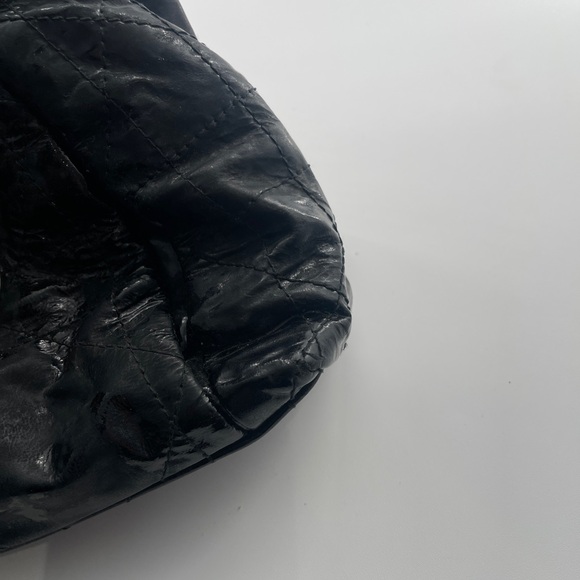 Vintage Dior Black Patent Leather Shoulder Bag - Picture 8 of 17